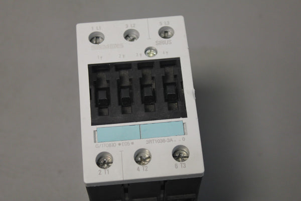 UNUSED SIEMENS POWER CONTACTOR WITH 110/120V COIL 3RT1036-3AK60