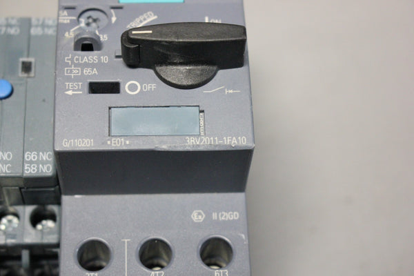 SIEMENS SIRIUS 3RV2011-1FA10 3RT2015-18841 24 V CIRCUIT BREAKER MODULE CU