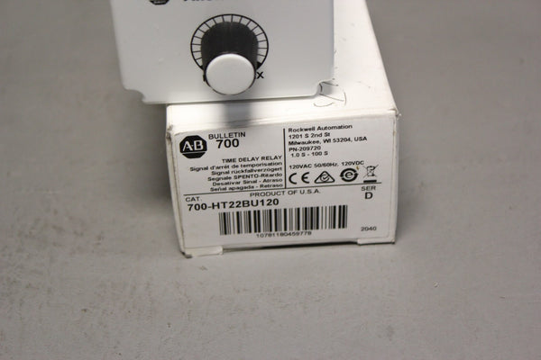 NEW ALLEN BRADLEY 700-HT22BU120 D TIME DELAY RELAY