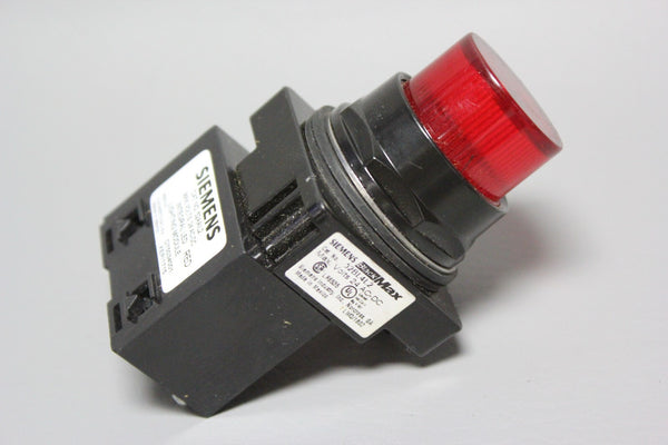 SIEMENS BLACK MAX RED PILOT LIGHT 52BL4L2 W/ 52AAIL2