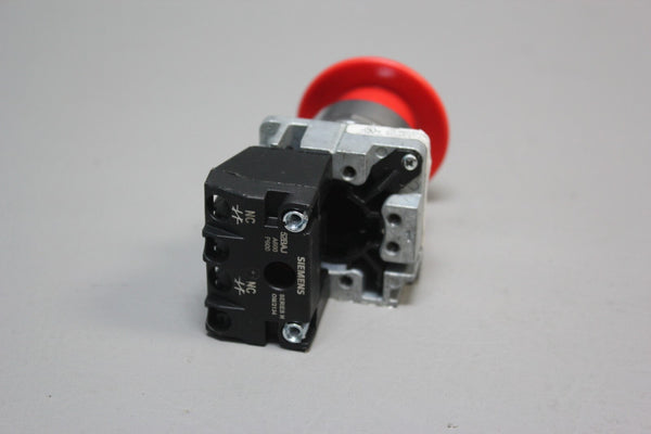 NEW SIEMENS NON ILLUMINATED PUSH BUTTON MUSHROOM 30MM RED 52PM9W2J OIL TIGHT