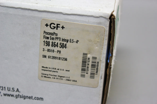 NEW GF SIGNET PROCESSPRO PPTI FLOW SENSOR PADDLE WHEEL 198864504 3-8510-P0