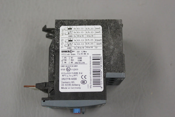 SIEMENS SIRIUS OVERLOAD RELAY 3RU2116-4ABO