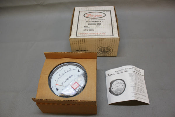 DWYER MAGNEHELIC PRESSURE GAGE MODEL 2005 *NO SCREWS*