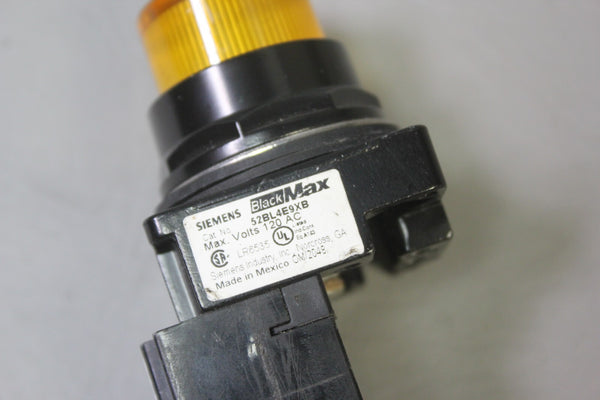 NEW SIEMENS 52BL4E9XB BLACK MAX PILOT LIGHT LAMP LED AMBER