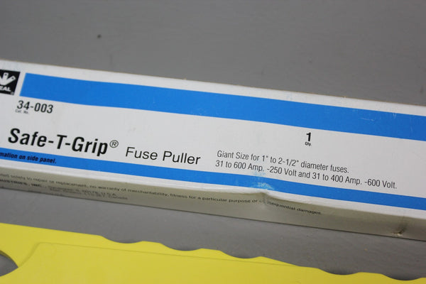 NEW IDEAL SAFE T GRIP FUSE PULLER 34-003 GIANT IN BOX