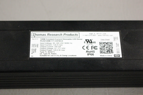 THOMAS RESEARCH 120W CONSTANT-CURRENT DIMMABLE LED DRIVER PLED120W-171-C0700-D