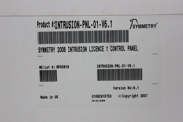  Amag Symmetry 2008 Intrusion Licence 1 Control 
