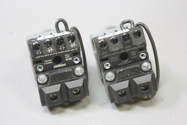 LOT 2 NEW SIEMENS 52PT6D9AB OIL TIGHT ILLUMINATED PUSHBUTTON LAMP LED AMBER