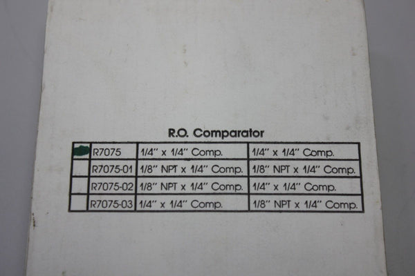 Microline Reverse Osmosis R.O. Comparator R7075