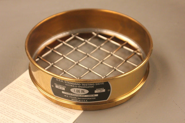 NEW TYLER BRASS FRAME TESTING SIEVE 1.06