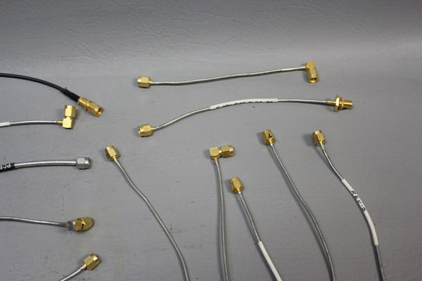 LOT OF 34 MISC. RF MICROWAVE CABLES