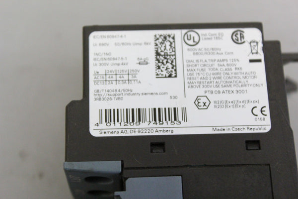 UNUSED SIEMENS SIRIUS OVERLOAD RELAY 3RB3026-1VB0
