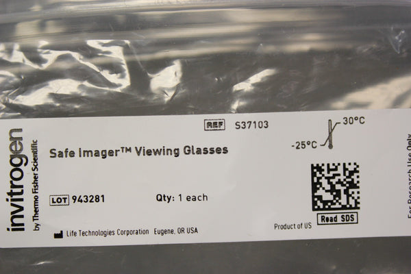 NEW THERMO FISHER SCIENTIFIC INVITROGEN SAFE IMAGER VIEWING GLASSES S37103