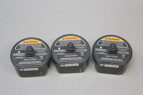 LOT OF 3 EMERSON LITHIUM SMARTPOWER BLACK POWER PACK MODULES  701PBKKF