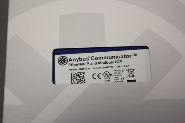 NEW ANYBUS ETHERNET/IP & MODBUS-TCP COMMUNICATOR AB7072-B