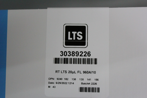 NEW CASE OF 10 RACKS (960 TIPS) RAININ BIOCLEAN ULTRA 20uL PIPETTE TIPS 30389226