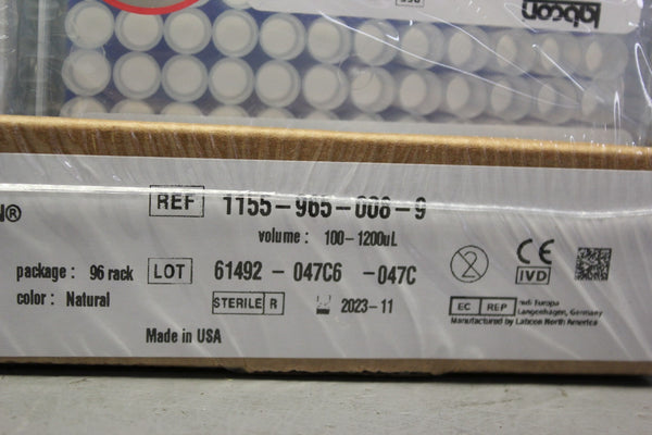 576 NEW LABCON STERILE AEROSOL PIPET/PIPETTE TIPS 1155-965-008-9