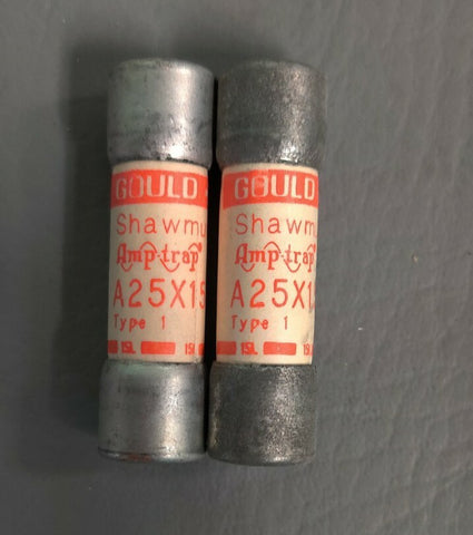 shawmut gould A25x15-1 Fuses lot of 2