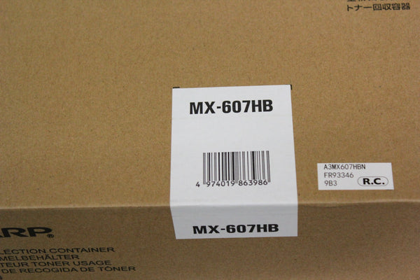 NEW SHARP TONER COLLECTION CONTAINER MX-607HB