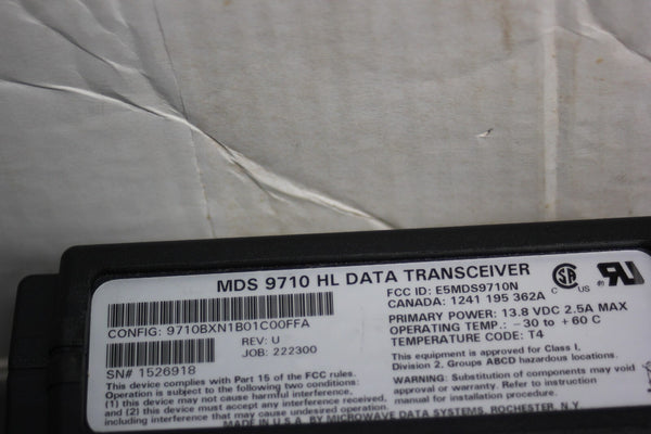 NEW MDS 9710 HL DATA TRANSCEIVER