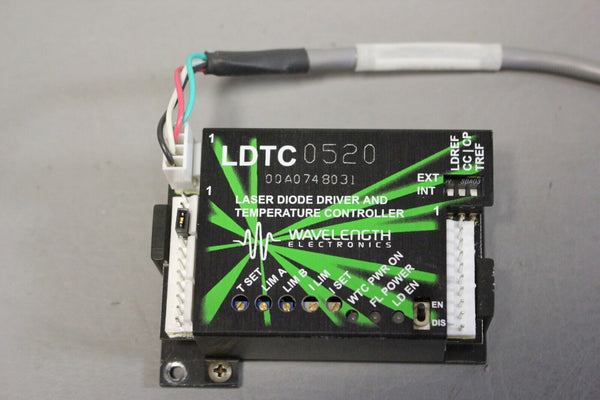 WAVELENGTH LASER DIODE DRIVER & TEMPERATURE CONTROLLER W/ POWER SUPPLY LDTC 0520