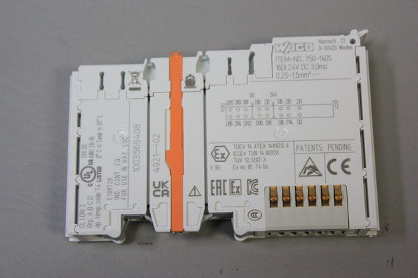 UNUSED WAGO 16DI 24V MODULE 750-1405
