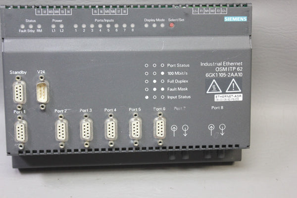 SIEMENS SIMATIC NET INDUSTRIAL ETHERNET OSM ITP62 MODULE 6GK1105-2AA10