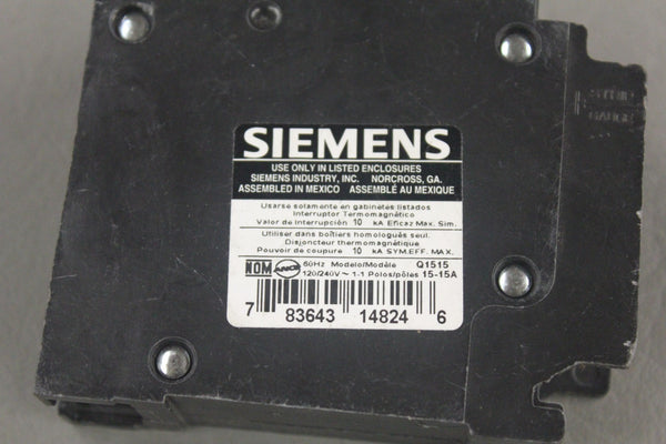 SIEMENS TWIN TANDEM CIRCUIT BREAKER Q1515