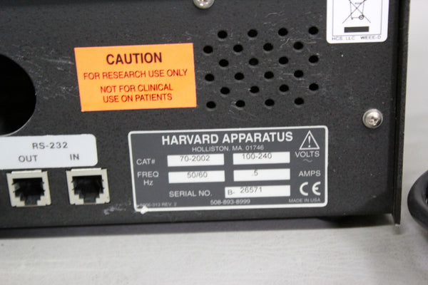 HARVARD APPARATUS PRECISION SYRINGE PUMP PHD 2000 70-2002