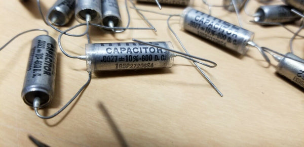 21 Unused Sprague Hyrel PIO Capacitors .0027 600VDC Tube Amp