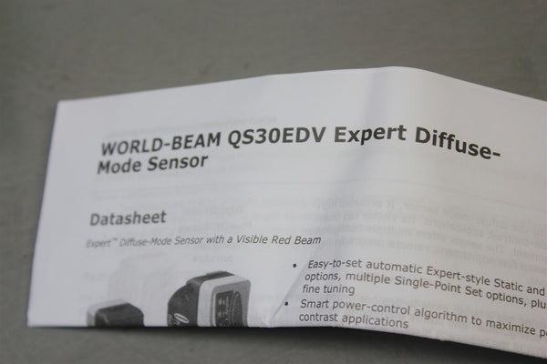 NEW BANNER EXPERT DIFFUSE MODE SENSOR QS30EDV