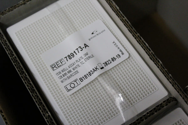 45 NEW GREINER BARCODED STERILE 1536 WELL ASSAY PLATE 789173-A EXP 2022