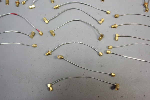 LOT OF 34 MISC. RF MICROWAVE CABLES