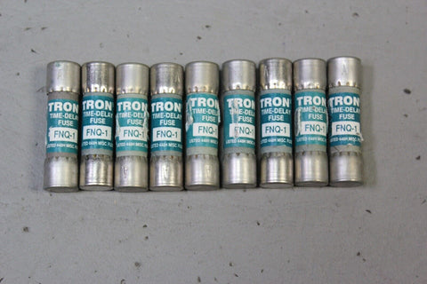 LOT OF 9 TRON TIME DELAY FNQ-1 FUSES FUSE