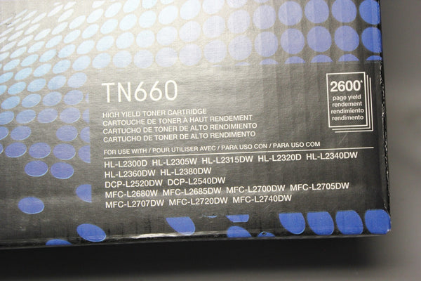 NEW GENUINE BROTHER TN660 HIGH YIELD TONER CARTRIDGE SEALED BOX