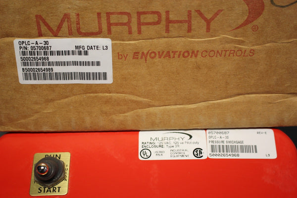 NEW MURRAY PRESSURE SWITCHGAGE 0PLC-A-30 05700687