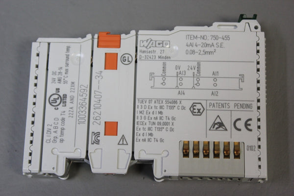 UNUSED WAGO I/O MODULE 750-455