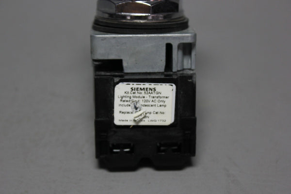 SIEMENS RED ILLUMINATED MUSHROOM HEAD PUSH PULL BUTTON 52PP2G2A W/52AATGN, 52BJK