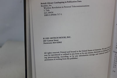 WIRELESS REVOLUTION IN PERSONAL TELECOMMUNICATION  BRODSKY HARDCOVER(S8-2-48E)