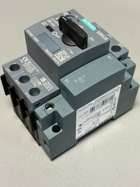 Siemens  3RV2021-4BA10  Circuit Breaker W/ 3RV2902-1AF0 UNDERVOLTAGE RELEASE