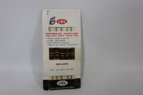 5 NOS IRC CARBON COMPOSITION RESISTORS SR2 HB RC42 RC42GF 120 K 2 WATT 5%