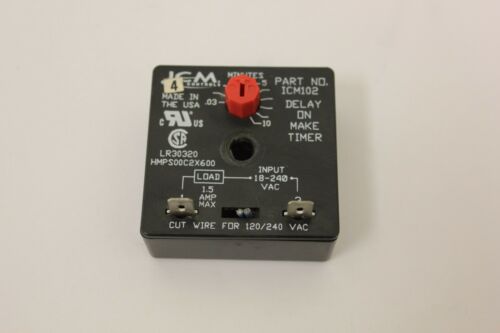ICM Controls Time Delay Relay ICM102 Lot 4