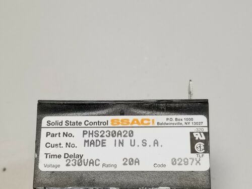 SSAC Solid State Time Delay Relay PHS230A20