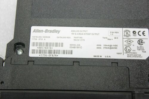 Allen Bradley Controllogix PLC Module 1756-0F8 A