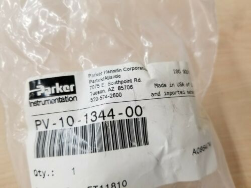 New Parker PFA PTFE Teflon® Pneumatic 3 Way Diaphragm Valve 1/4" PV-10-1344-00