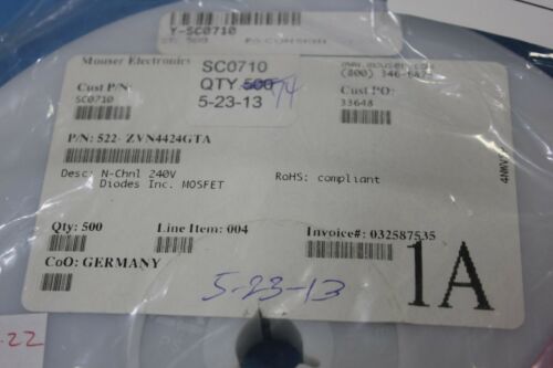 172 New Diodes Inc. P CH DMOS FET ZVP4424G
