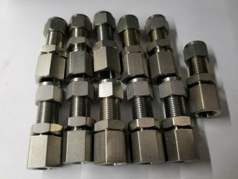 11 New Swagelok Stainless Steel Bulkhead Male Connector 3/8x1/4 SS-600-71-4