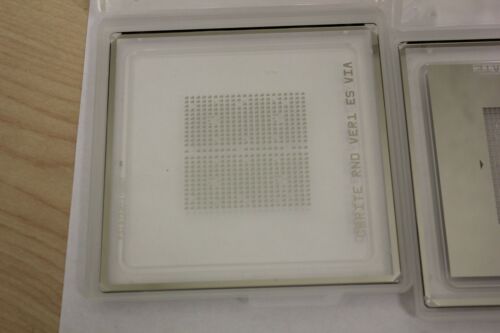 Lot of 5 5" Quartz Photomask Plates And Cases Semiconductor Silicon Wafer