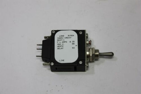 AIRPAX SEALED TOGGLE CIRCUIT BREAKER/PROTECTOR 80V .35A IAGN1-1REC4-8247-1
